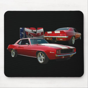 69 red mouse mat