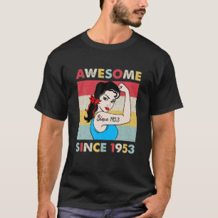 69 Year 69Th Birthday Women Vintage 1953 Birthday T-Shirt