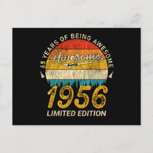69 Year Old 1956 Retro Awesome 69th Birthday Gift Postcard