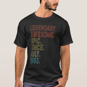 69 Year Old Awesome Since July 1953 69th Birthday T-Shirt