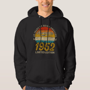 69 Year Old Bday 1952 Awesome Since 69th Birthday Hoodie