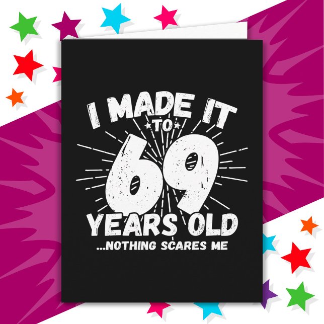 69 Year Old Sarcastic Meme Funny 69th Birthday Card (Creator Uploaded)