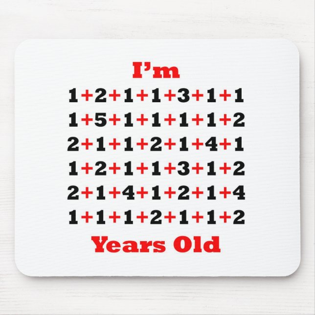 69 Years old Blk Red Mouse Mat (Front)