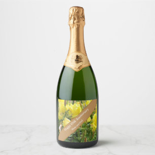 69th Anniversary Editable Sparkling Wine Label
