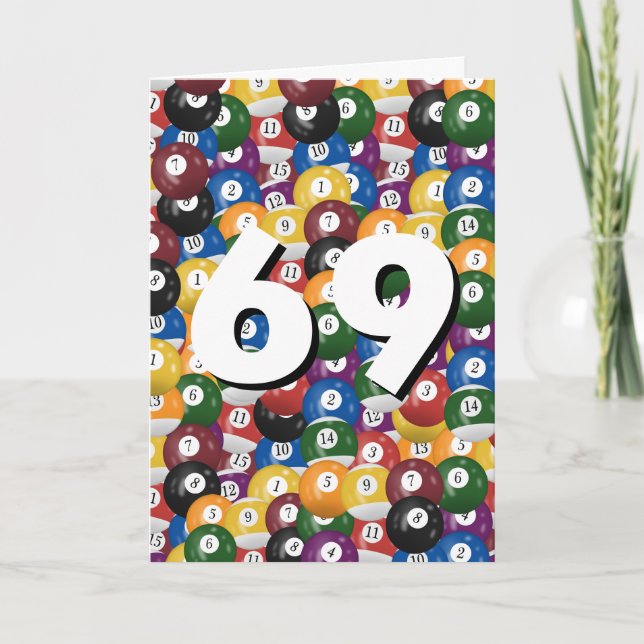 69th Birthday Billiard Ball Collection Card (Front)