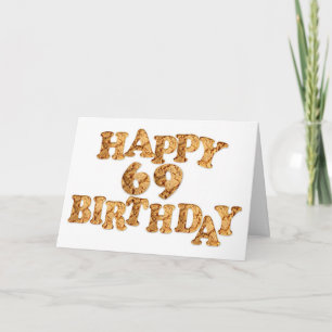 69th Birthday card for a cookie lover