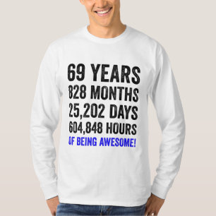 69th Birthday // Funny Men’s Birthday Countdown T-Shirt