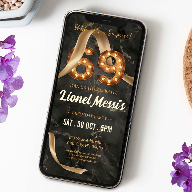 69th Birthday Mobile Invitation (Creator Uploaded)