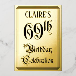 69th Birthday Party — Elegant Script + Custom Name
