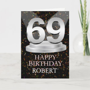 69th Birthday Spotlights Add A Name Card