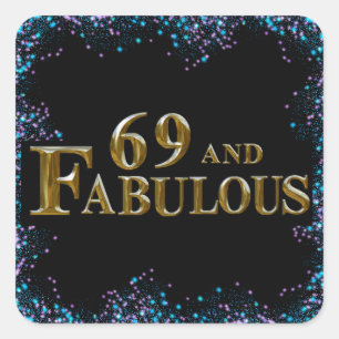 69th Birthday  Square Sticker