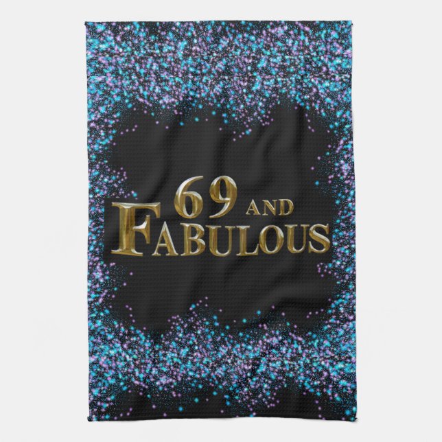 69th Birthday  Tea Towel (Vertical)