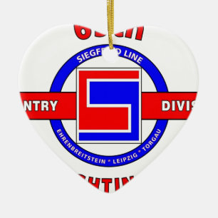 69TH INFANTRY DIVISION "THE FIGHTING 69TH" CERAMIC TREE DECORATION