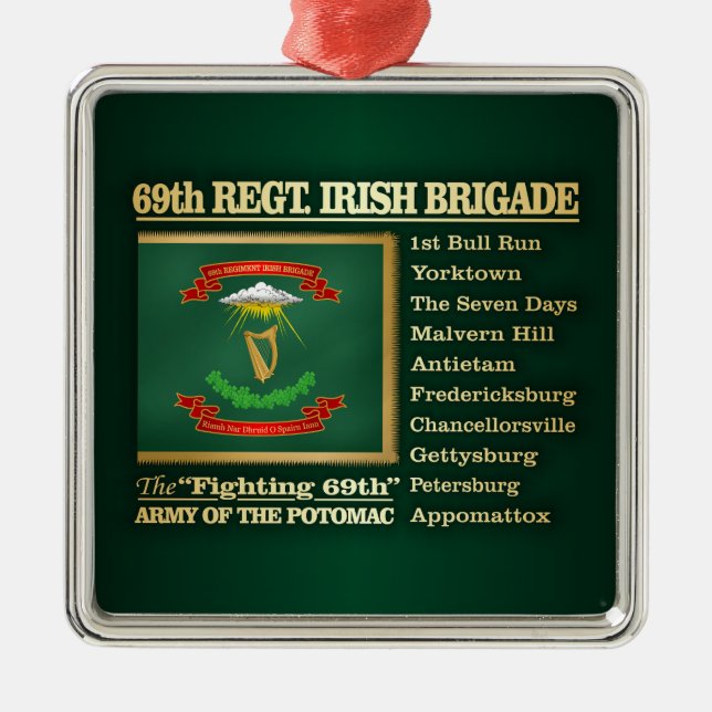 69th Regiment, Irish Brigade (BH) Metal Tree Decoration (Front)