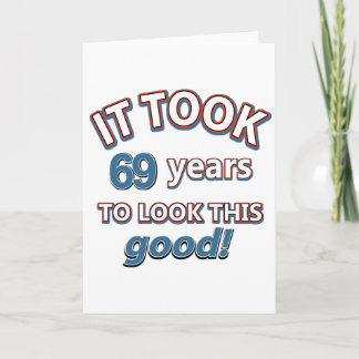 69th year birthday designs card
