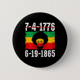 6-19-1865 African American Black History Month 1 6 Cm Round Badge