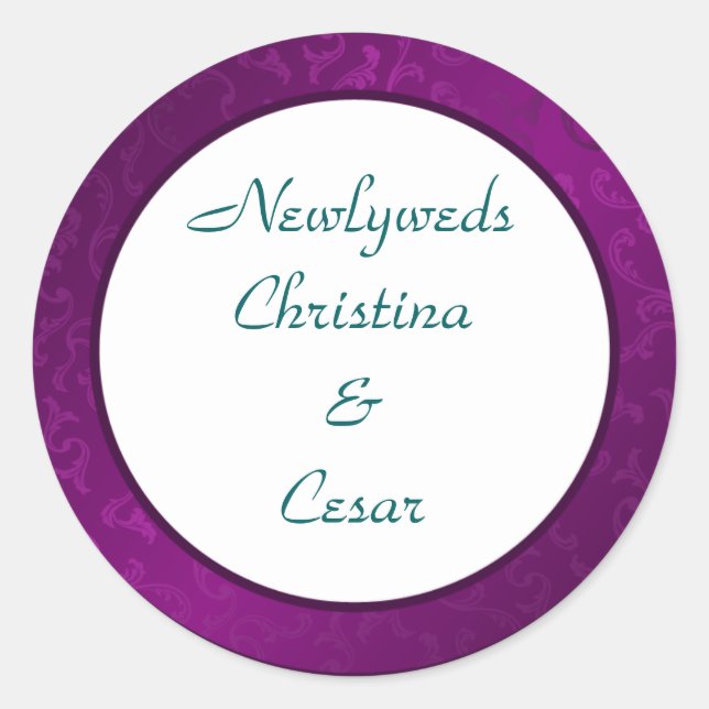 6 - 3" Favour Stickers Arabian Purple (Front)