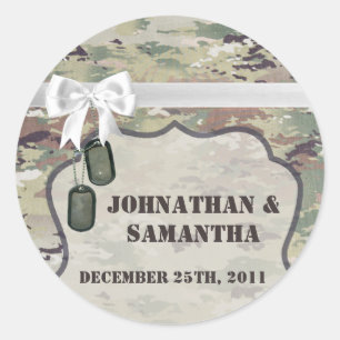 6 - 3"  Favour Stickers Army OCP Camo Uniform Camo