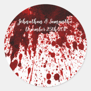 6 - 3" Favour Stickers Blood Splatter Vampire Goth