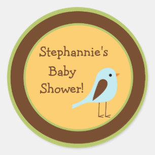 6 - 3" Favour Stickers Forest Friends Bird