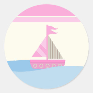 6 - 3"  Favour Stickers Naut Sail Boat Whale