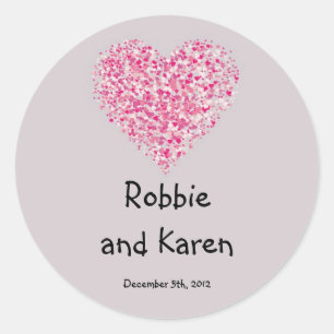 6 - 3" Favour Stickers Pink Floral Petals Flower R