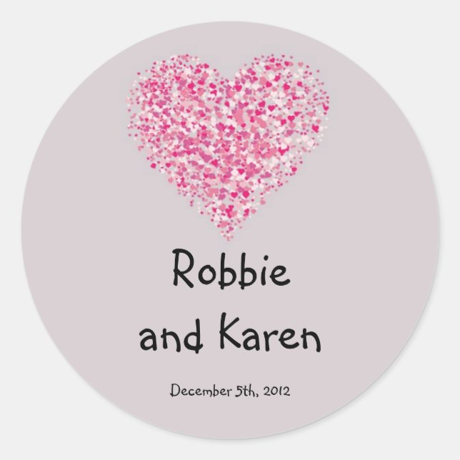 6 - 3" Favour Stickers Pink Floral Petals Flower R (Front)