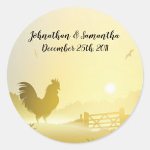 6 - 3" Favour Stickers Sunny Morning Farm Country