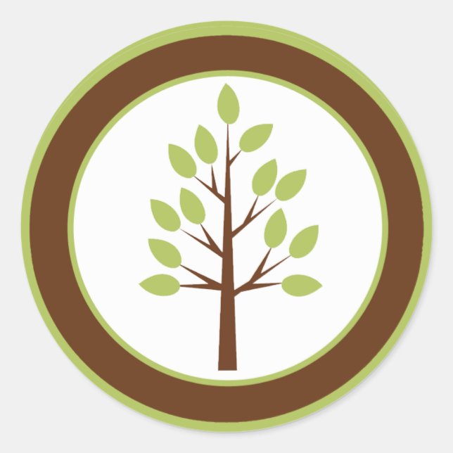 6 - 3"  Favour Stickers Woodland Friends Tree (Front)