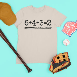 6+4+3=2 Funny Baseball Double Play Baseman Number T-Shirt