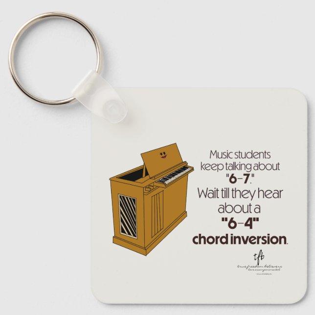 6-4 Chord Inversion SPECIAL Off-White Key Ring (Front)