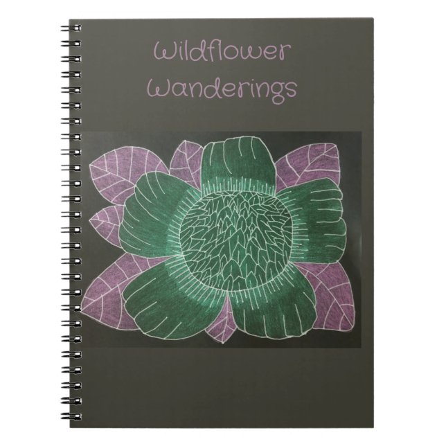6.5" x 8.75" Wildflower Wanderings Notebook (Front)