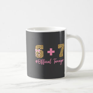 6+7 = 13 Year Old Boys Girls Teenager 13th Birthda Coffee Mug
