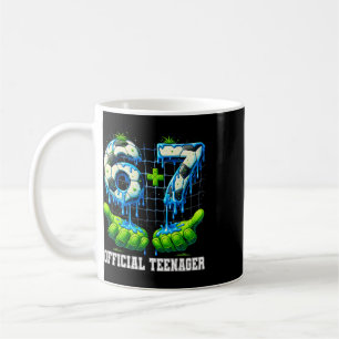 6+7 13 Year Old Official Teenager Drip Soccer 13th Coffee Mug