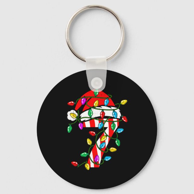 6 7 67 Meme Six Seven Candy Funny Christmas Couple Key Ring (Front)
