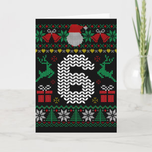 6 7 67 Meme Six Seven Funny Christmas Ugly Couple Card