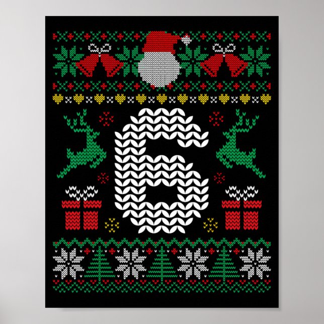 6 7 67 Meme Six Seven Funny Christmas Ugly Couple  Poster (Front)