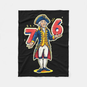 6-7 7-6 Funny George Washington Six Seven Meme  Fleece Blanket