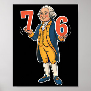 6-7 7-6 George Washington Funny Six Seven Gen Alph Poster