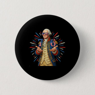 6-7 7-6 George Washington Seven Six Funny 4th Of J 6 Cm Round Badge