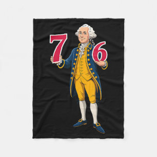 6 7 7 6 George Washington Six Seven Fleece Blanket