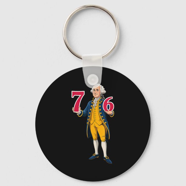 6 7 7 6 George Washington Six Seven  Key Ring (Front)