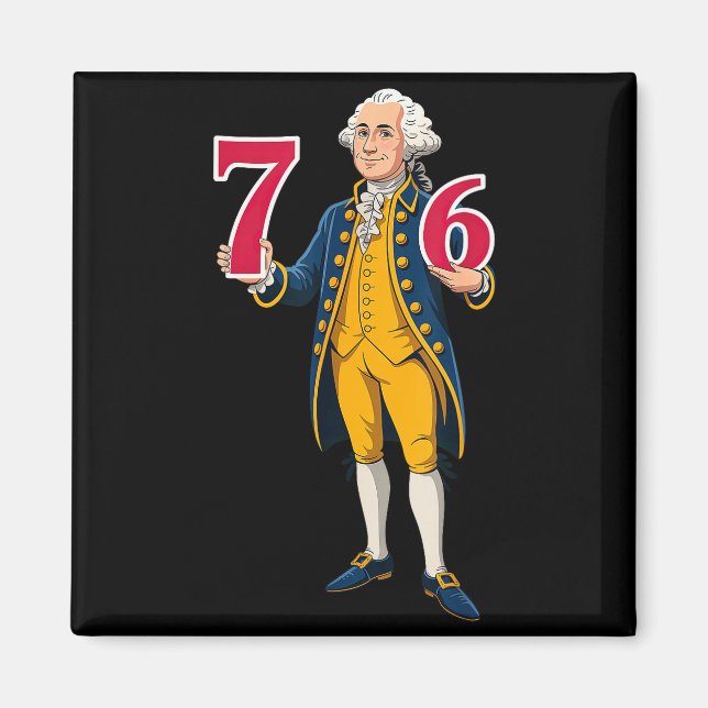 6 7 7 6 George Washington Six Seven  Magnet (Front)