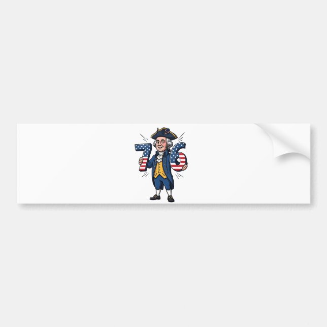 6-7 7-6 George Washington Six Seven Meme 67 Trend Bumper Sticker (Front)