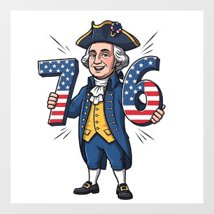 6-7 7-6 George Washington Six Seven Meme 67 Trend Window Cling