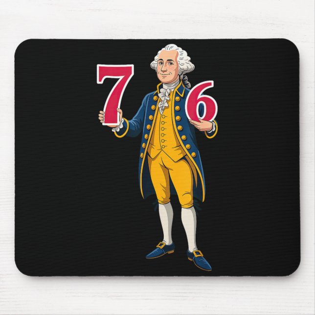 6 7 7 6 George Washington Six Seven  Mouse Mat (Front)