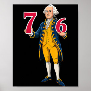 6 7 7 6 George Washington Six Seven Poster