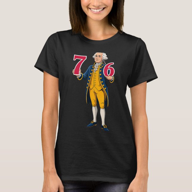6 7 7 6 George Washington Six Seven  T-Shirt (Front)