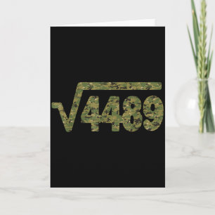 6 7 Army Pattern Meme Square Root 4489 Slang Math Card