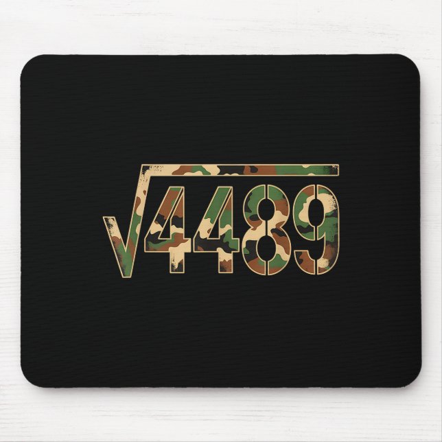 6 7 Army Pattern Meme Square Root 4489 Slang Math  Mouse Mat (Front)